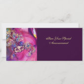 Invitation TROISIÈME BAL masqué ,or rouge jaune bleu (Dos)