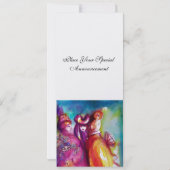 Invitation TROISIÈME MASQUE soirée masquée ,or rouge blanc gl (Dos)