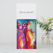 Invitation TROISIÈME MASQUE soirée masquée ,or rouge blanc gl (Debout devant)