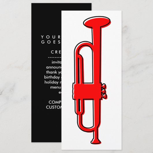 Invitation trompette oddRex (Devant / Derrière)