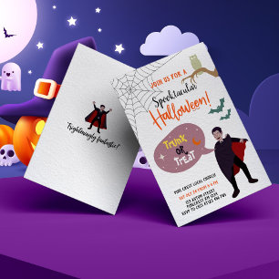 Invitation Tronc D'Événement Halloween Cute Ou Traite Pour En
