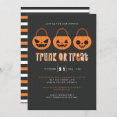 Invitation Tronc d'Halloween ou traitement (Devant / Derrière)