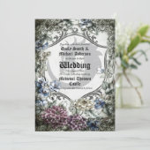 Invitation Trône Dragon Mariage Parchemin gothique médiéval (Debout devant)