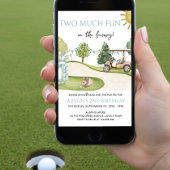Invitation Trop de plaisir Thème de golf 2e Anniversaire Par-