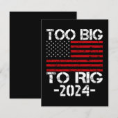 Invitation Trop Gros Pour Truquer Les Élections 2024 (Devant / Derrière)
