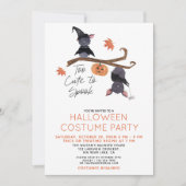 Invitation Trop mignon pour faire peur Fête d'Halloween en dé (Devant)