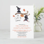 Invitation Trop mignon pour faire peur Fête d'Halloween en dé (Debout devant)