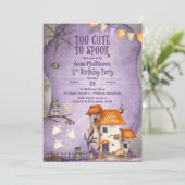 Invitation Trop mignon pour parler Halloween 3e fête d'annive (Debout devant)