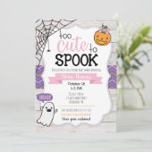 Invitation Trop mignon pour Spook l'invitation de baby shower (Debout devant)