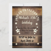 Invitation Trophée d'anniversaire de cowboy (Devant)