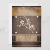 Invitation trophée de fête d'anniversaire de Cowboy (Dos)