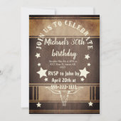 Invitation trophée de fête d'anniversaire de Cowboy (Devant)