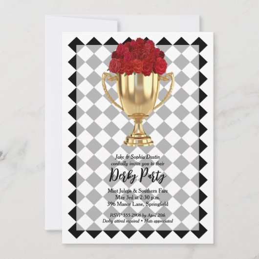 Invitation Trophée Derby Day et Roses (Devant)