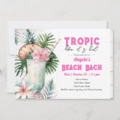 Invitation Tropic Beach Bachelorette (Devant)