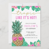 Invitation Tropic Like It's Hot Pineapple Tropical Birthday (Devant)