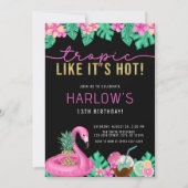Invitation Tropic Like It's Hot Pink Tropical Birthday (Devant)