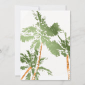 Invitation Tropical 50 & Fabuleux Palmiers fête d'anniversair (Dos)