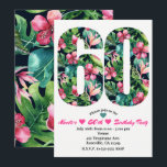 Invitation Tropical 60 60e Soixante Anniversaire Fête Invitat<br><div class="desc">Tropical 60 60e Soixante Anniversaire Invitations de fête. Personnaliser pour tout événement.</div>