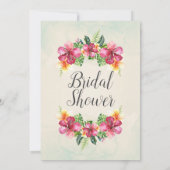 Invitation Tropical Aloha Fleurs Botanical Réception de Maria (Dos)