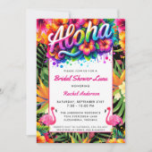 Invitation Tropical Aloha Luau Fête de Mariage (Devant)