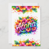 Invitation Tropical Aloha Luau Fête de Mariage (Dos)