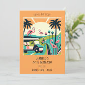 Invitation Tropical Art Déco Golf 50e anniversaire (Debout devant)