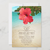 Invitation Tropical Beach 30e anniversaire de Mariage (Devant)