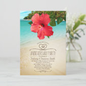 Invitation Tropical Beach 30e anniversaire de Mariage (Debout devant)