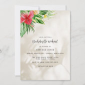 Invitation Tropical Beach Bachelorette Week-end Getaway (Devant)