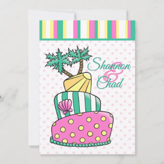 Invitation Tropical Beach Cake