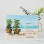 Invitation Tropical Beach Cool Pineapples Retraite (Debout devant)