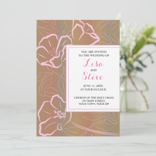 Invitation Tropical Beach Destination Mariage (Debout devant)