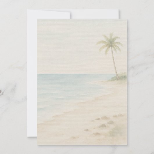 Invitation Tropical Beach Destination Wedding  (Dos)