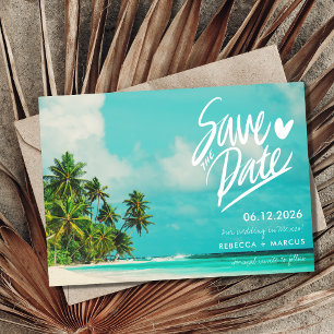Invitation Tropical Beach Destination Wedding Enregistrer la