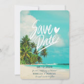 Invitation Tropical Beach Destination Wedding Enregistrer la  (Devant)