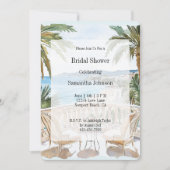 Invitation Tropical Beach French Riviera Bridal Shower (Devant)