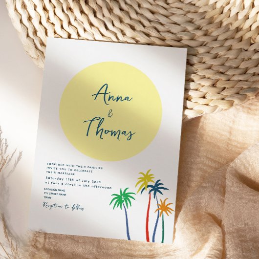 Invitation Tropical Beach Fun Mariage