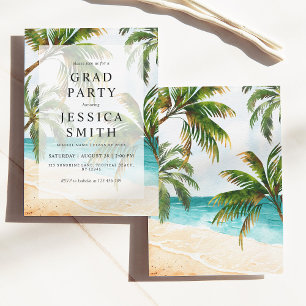 Invitation Tropical Beach Graduation Party