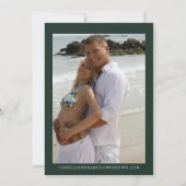 Invitation TROPICAL Beach leaf Save the Date (Dos)