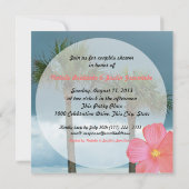 Invitation Tropical Beach Mariage Douche (Dos)