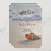 Invitation Tropical Beach Ocean Seashell Retraite (Devant / Derrière)