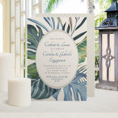 Invitation Tropical Beach Palm Engagement