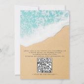 Invitation Tropical Beach Palm Lights Photo QR Code Wedding (Dos)
