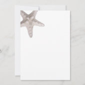 Invitation Tropical Beach Palm Starfish Moderne Mariage blanc (Dos)