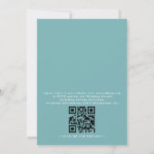 Invitation Tropical Beach Palm Tree Sea QR Code Wedding (Dos)