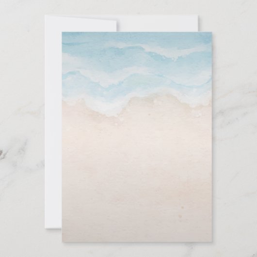 Invitation Tropical Beach Parties scintillant Palm Fiançaille (Dos)