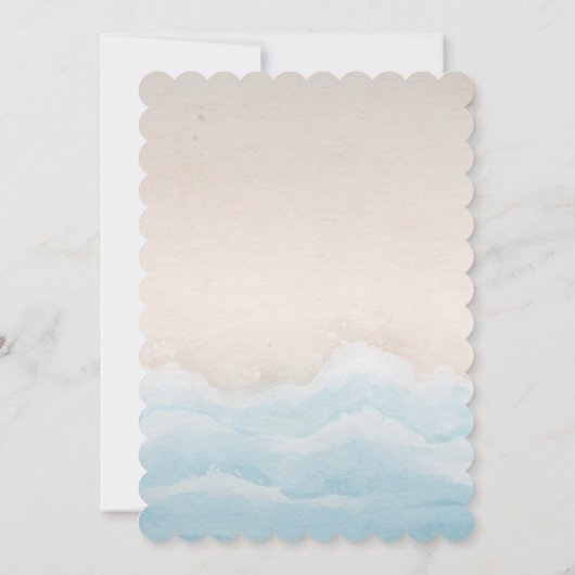 Invitation Tropical Beach Parties scintillant Palm Mariage (Dos)