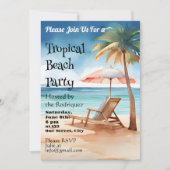 Invitation Tropical Beach Party (Devant)