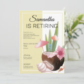 Invitation Tropical Beach Retraite Adieu Cocktail Party (Debout devant)