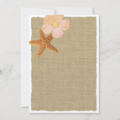 Invitation Tropical Beach Rustique Mariage (Dos)